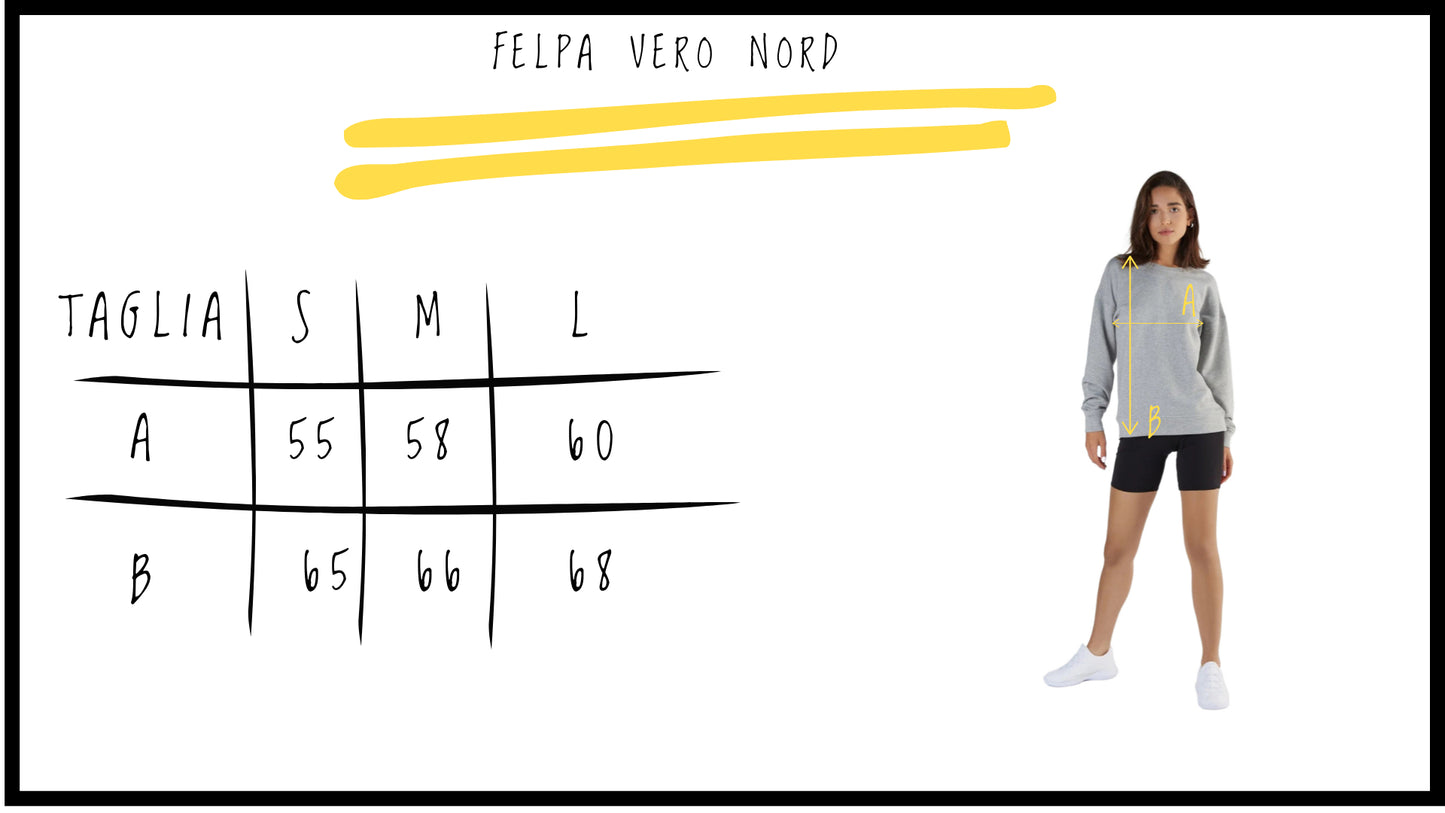 Felpa girocollo Vero Nord