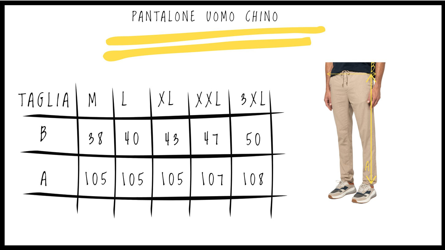 Pantalone chino uomo